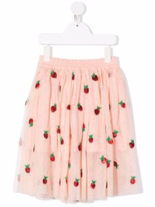 Stella McCartney Kids minijupe à imprimé fraise - Rose