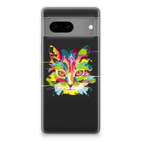 Google Pixel 7 Telefoonhoesje met Naam Cat Color