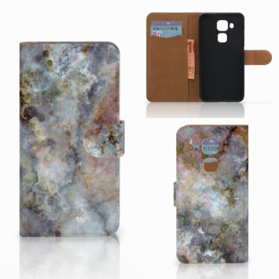 Huawei Nova Plus Bookcase Marmer Grijs