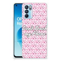 OPPO Reno 6 5G Silicone-hoesje Flowers Pink DTMP