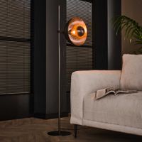 LifestyleFurn Vloerlamp Ava, Zwart Nikkel