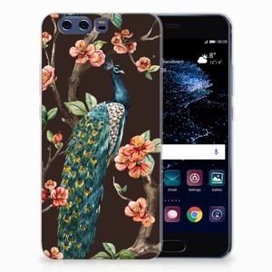 Huawei P10 Plus TPU Hoesje Pauw met Bloemen