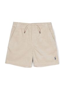 Ralph Lauren Kids short en velours côtelé à logo brodé - Tons neutres