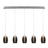 Nebula 5 lichts balk smoke hanglamp