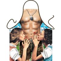 Sexy Tiroler kookschort gespierde buik Oktoberfest accessoire   -