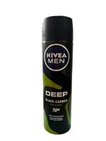 NIVEA Men deospray, Deep Black Carbon Amazonia, anti-transpirant, 150 ml, verpakking van 6 stuks