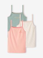 Set van 3 geribde tanktops voor meisjes nude