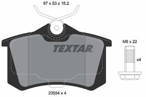 Remblokkenset, schijfrem TEXTAR, u.a. für VW, Peugeot, Seat, Renault, Audi, Skoda, Citroën