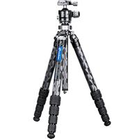 Leofoto - Mr Q-serie - Carbon Statief Voor Camera's - Draagvermogen van 15kg - Uitschuifbare Voeten - Min. Hoogte van 19 cm tot een Max. Hoogte van 193 cm - LQ-365+LH-47