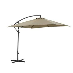 Garden Impressions Corfu parasol 250x250 - donker grijs - taupe