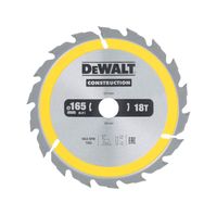 DeWalt Accessoires Cirkelzaagblad 165x20x18t, positief 20°, kerf 2.5mm - DT1933-QZ - thumbnail