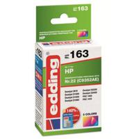 Edding Inktcartridge vervangt HP 22XL, C9352AE Compatibel Cyaan, Magenta, Geel EDD-163 18-163 - thumbnail