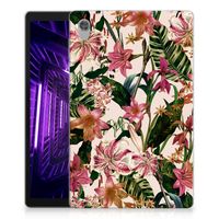 Lenovo Tab M10 HD (2de generatie) Siliconen Hoesje Flowers - thumbnail