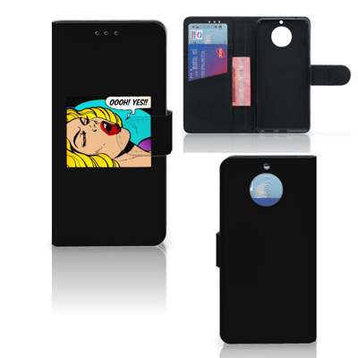 Moto G5S Wallet Case met Pasjes Popart Oh Yes