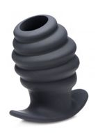 Hive Ass Tunnel 4" Silicone Ribbed Hollow Anal Plug - Large