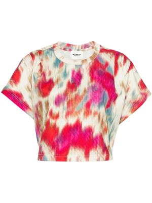 MARANT ÉTOILE T-shirt met abstracte print - Roze MARANT ÉTOILE T-shirt met abstracte print - Roze
