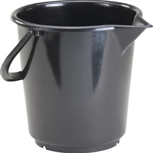 Hunersdorff Emmer | 10,5 l hogedruk-polyethyleen zwart | kunststofbeugel | d. 286 mm | hoogte 283 mm | 1 stuk - 941200 941200a