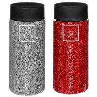 Decoratie/hobby stenen grijs en rood 750 gram