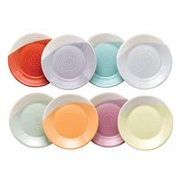Royal Doulton Mixed Set-1815 Bright Collection Plate Set van 8 borden voor diner, pasta, ontbijtgranen en soep, verschillende maten, porselein, 16cm