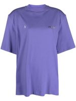 The Attico t-shirt en coton Kilie à épaulettes - Violet