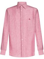 ETRO chemise en lin à broderies Pegaso - Rose - thumbnail