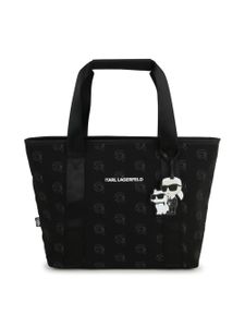 Karl Lagerfeld Kids sac cabas en toile à logo imprimé - Noir