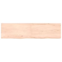 The Living Store Wandplank Rustieke Stijl - Eikenhout - 120 x 30 x 4 cm - Draagvermogen 20 kg