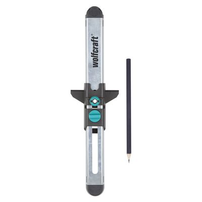 wolfcraft GmbH 6952000 lineaal 320 mm Zwart, Roestvrijstaal 1 stuk(s)