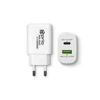 Prio PWC-1204 Snelle Muurlader - 25W PD USB-C, 18W QC3.0 USB-A - Wit - thumbnail