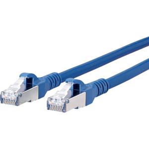 Metz Connect 130845A044-E RJ45 Netwerkkabel, patchkabel CAT 6A S/FTP 10.00 m Blauw Snagless 1 stuk(s)