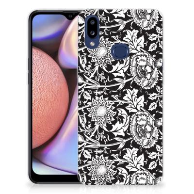 Samsung Galaxy A10s TPU Case Black Flowers