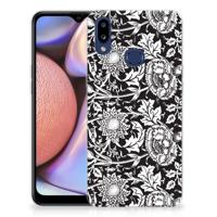 Samsung Galaxy A10s TPU Case Black Flowers