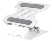 DESQ® Laptopstandaard - aluminium, volledig instelbaar, plat inklapbaar, licht (1035 gram), ergonomische tafelstandaard, voor alle laptops van 10-15,6 inch