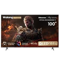 Hisense 100E7NQ Pro – QLED Gaming TV, 254 cm (100 inch), VRR 144 Hz, HSR 240 fps, AMD Freesync Premium Pro, game balk, HDR-oplossing, Dolby Vision IQ en Dolby Atmos (nieuw 2024)