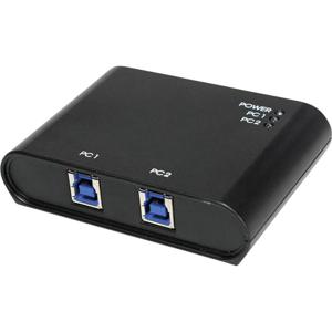 LogiLink UA0216 2 poorten USB 3.2 Gen 1-schakelaar (USB 3.0) Zwart