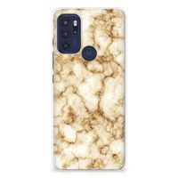 Motorola Moto G60s TPU Siliconen Hoesje Marmer Goud