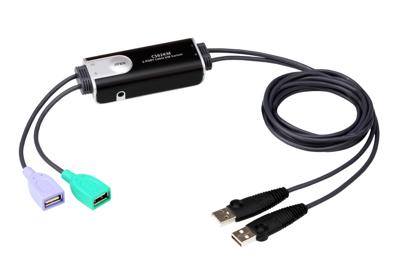 ATEN 2-poorts USB grenzeloze kabel KM-schakelaar