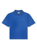 Kenzo Kids polo à logo imprimé - Bleu