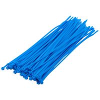 100x stuks kabelbinder / kabelbinders nylon blauw 10 x 0,25 cm - thumbnail