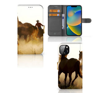 iPhone 14 Plus Telefoonhoesje met Pasjes Design Cowboy