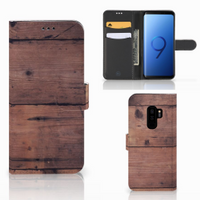 Samsung Galaxy S9 Plus Book Style Case Old Wood - thumbnail