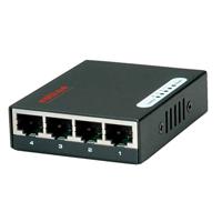 ROLINE Gigabit Ethernet Switch, Pocket, 4 poorten 21143514 zwart