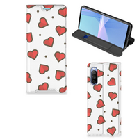 Sony Xperia 10 III Hoesje met Magneet Hearts - thumbnail