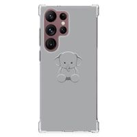 Samsung Galaxy S23 Ultra Stevig Bumper Hoesje Grijs Baby Olifant - thumbnail