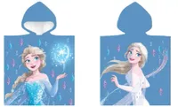 Frozen poncho 50 x 100 cm blauw - thumbnail