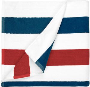 The One Towelling Strandhanddoek 90 x 190 cm Stripe Navy blue/red