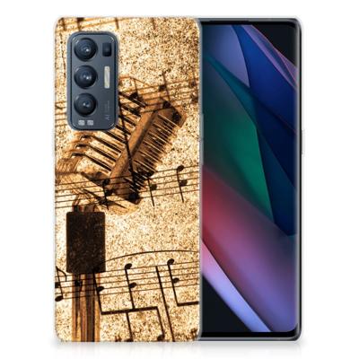 OPPO Find X3 Neo Siliconen Hoesje met foto Bladmuziek OPPO Find X3 Neo Siliconen Hoesje met foto Bladmuziek