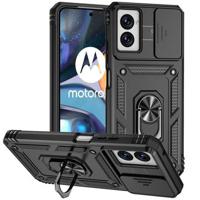 Motorola Moto G Power (2024) Rotary Ring Hybrid Case with Camera Shield - Black - thumbnail