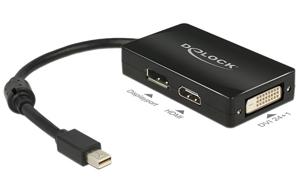 DeLOCK 0.16m DisplayPort/Displayport + HDMI + DVI 0,16 m Mini DisplayPort DisplayPort + DVI + HDMI Zwart