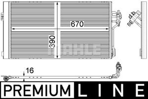 Condensor, airconditioning BEHR HELLA SERVICE *** PREMIUM LINE *** MAHLE, u.a. für Mercedes-Benz